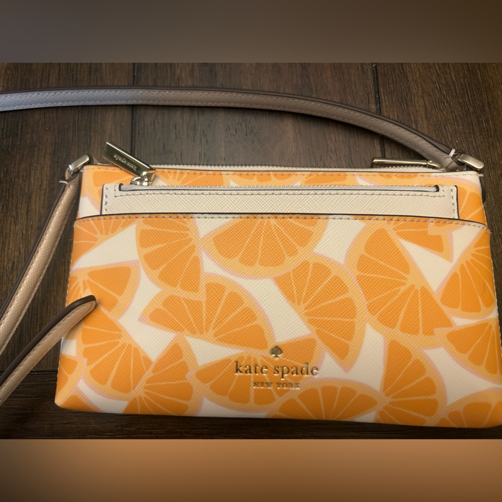 Kate spade citrus orange crossbody with slim card case - Picture 12 of 14
